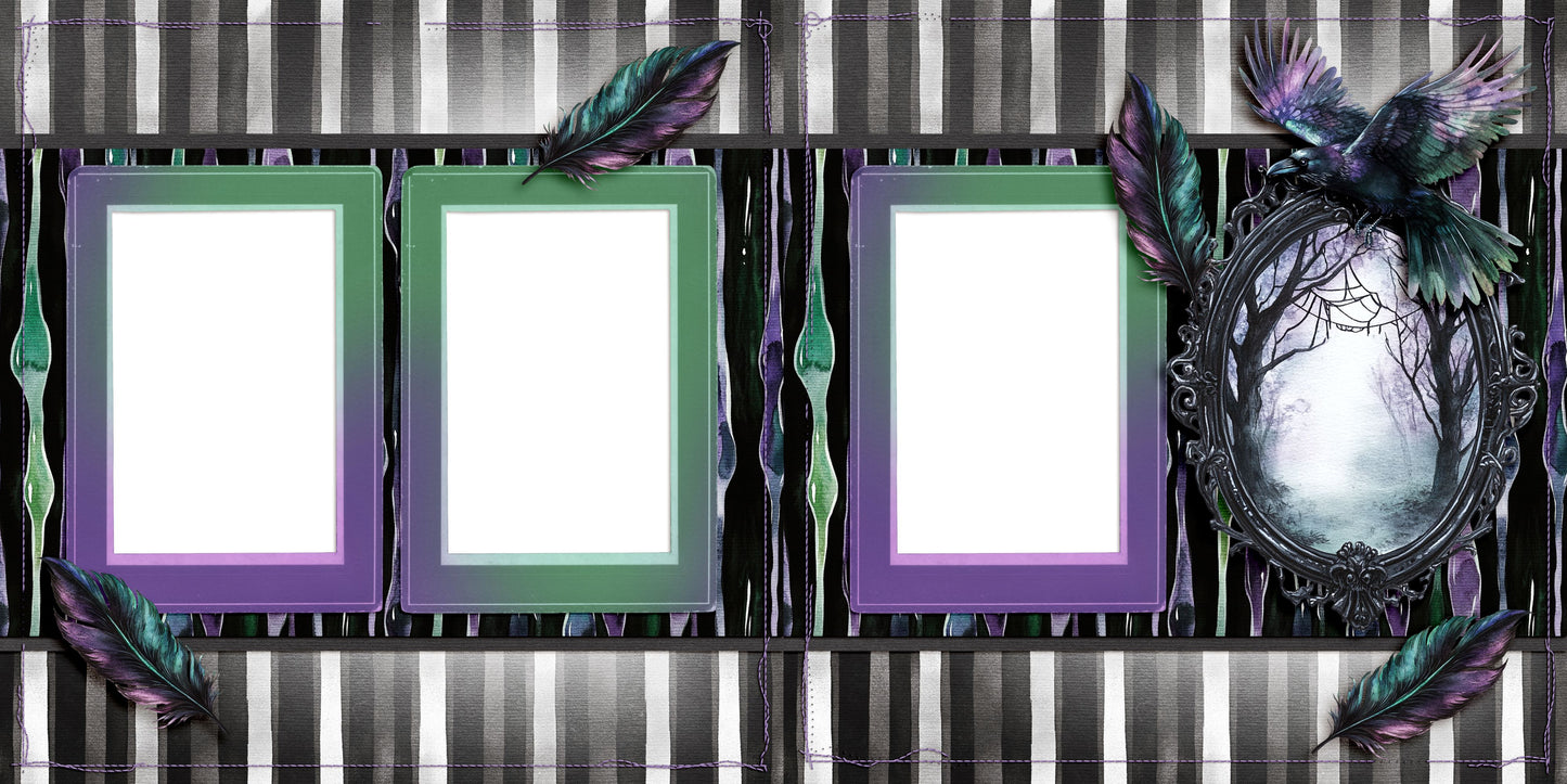 Twilight Mirror - EZ Digital Scrapbook Pages - INSTANT DOWNLOAD