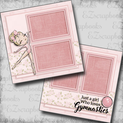 Gymnastics - Just a Girl Blonde - Scrapbook Layout - 24-598