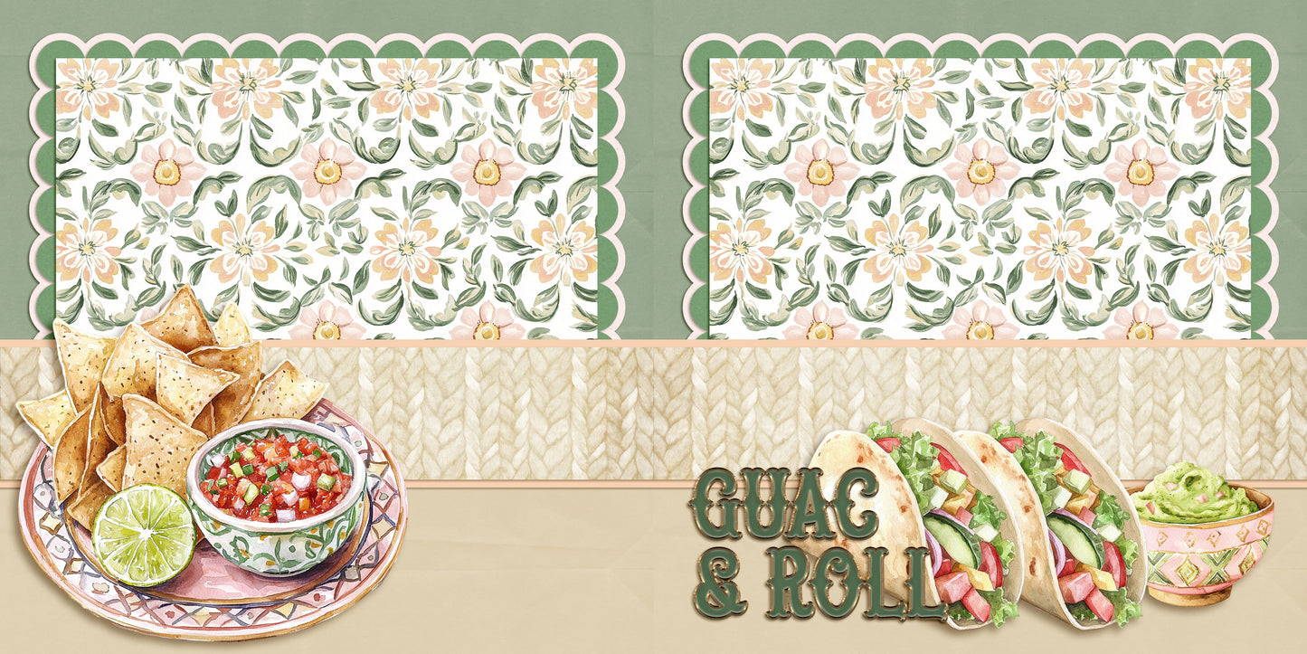 Viva Mexico EZ Background Pages -  Digital Bundle - 10 Digital Scrapbook Pages - INSTANT DOWNLOAD