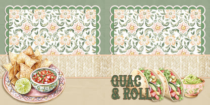 Viva Mexico EZ Background Pages -  Digital Bundle - 10 Digital Scrapbook Pages - INSTANT DOWNLOAD