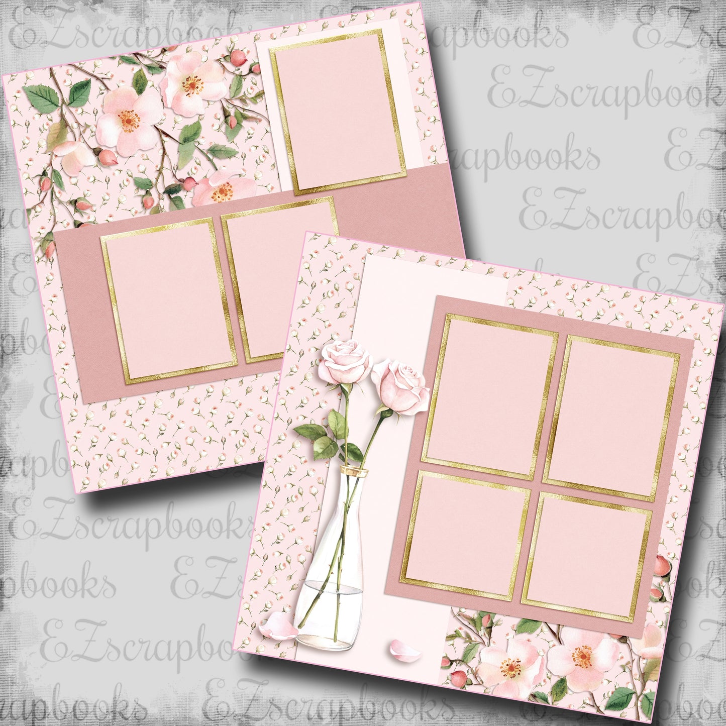 Enchanted Roses - Scrapbook Layout - 25-778