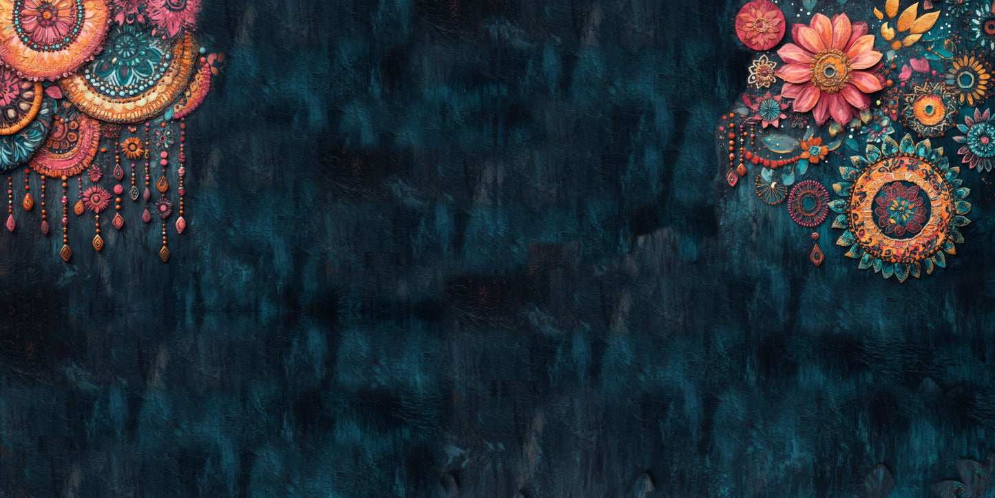 Boho Summer NPM - Set of 5 Double Page Scrapbook Layouts - 25-1040