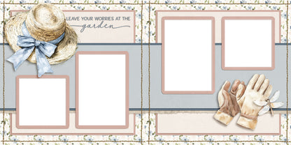 Spring Garden EZ Quick Pages -  Digital Bundle - 10 Digital Scrapbook Pages - INSTANT DOWNLOAD