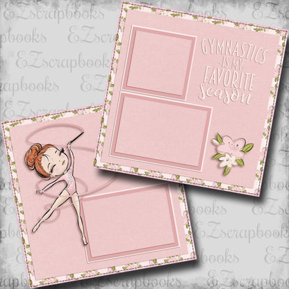 Gymnastics Season Ginger - Scrapbook Layout - 24-624