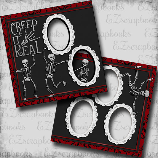 Creep it Real Red & Black - EZ Digital Scrapbook Pages - INSTANT DOWNLOAD