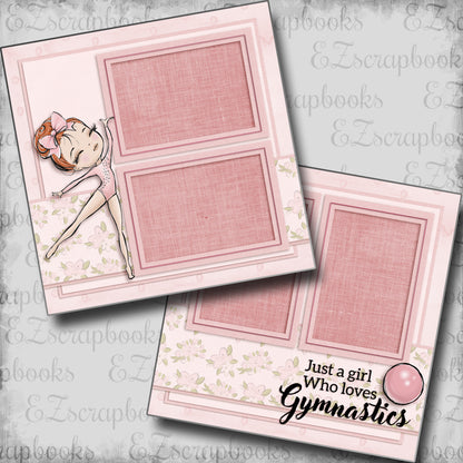 Gymnastics - Just a Girl Ginger - Scrapbook Layout - 24-600