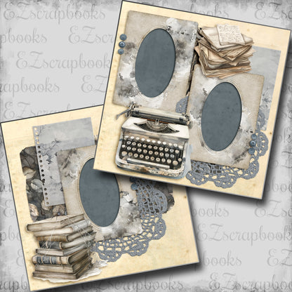 Creepy Old House Writer - Scrapbook Layout - 24-824