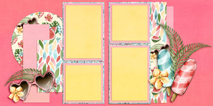 Tropical Summer - Set of 5 Double Page Layouts - 1764