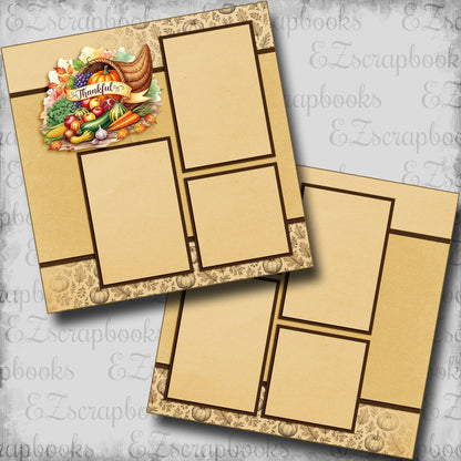 Thankful Bounty - Scrapbook Layout - 25-898