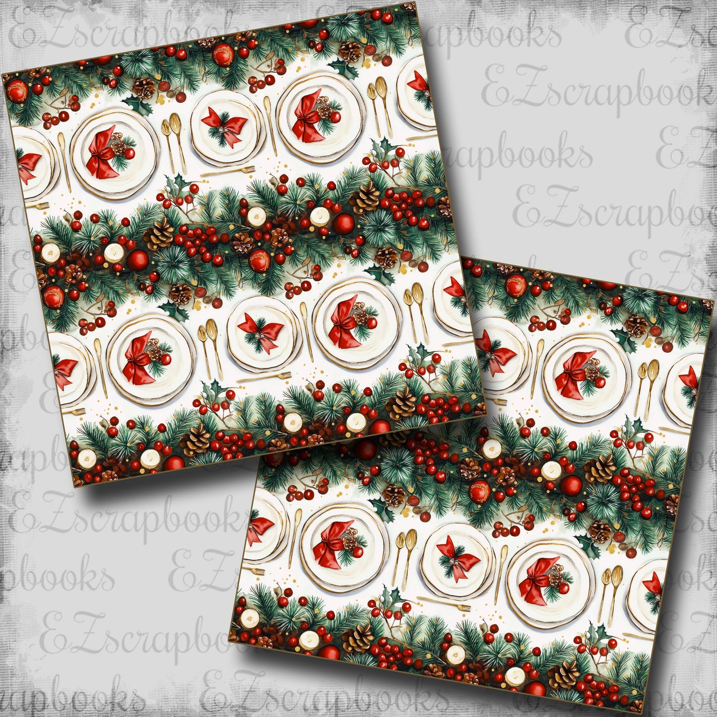 Holiday Traditions Table  - Scrapbook Papers - 24-904