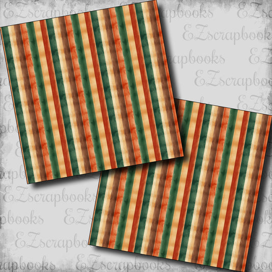 Green Party Stripes - Scrapbook Papers - 24-106