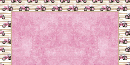Pink Farm Tractors NPM - Scrapbook Layout - 25-745