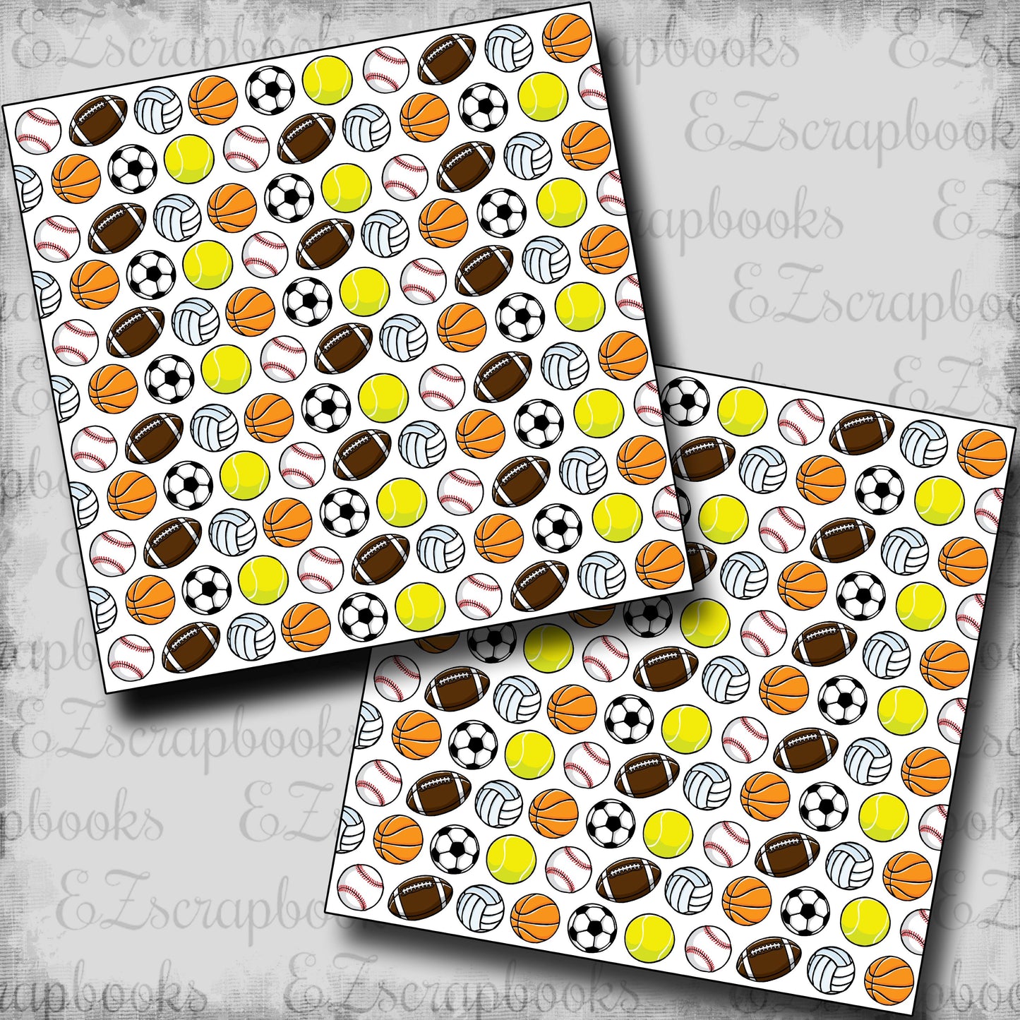 Sports Balls Small - Scrapbook Papers - 25-592