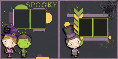 Halloween Hoots - Set of 5 Double Page Layouts - 1622