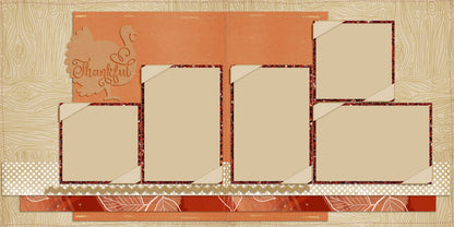 Grateful Thankful Blessed - Set of 5 Double Page Layouts - 1646