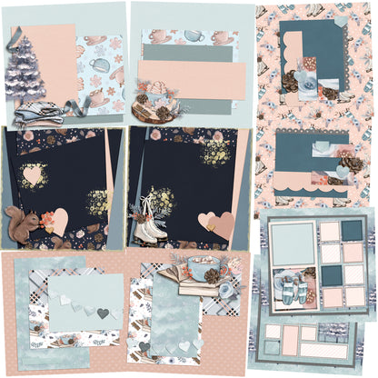 Cozy Winter NPM - Set of 5 Double Page Layouts - 1813