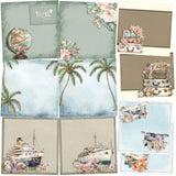 Girly Travel NPM - Set of 5 Double Page Layouts - 1815