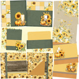 Sunflowers in Fall NPM - Set of 5 Double Page Layouts - 1817