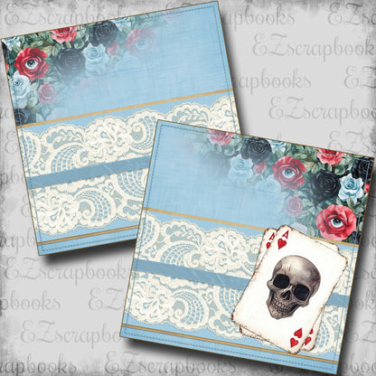 Haunted Alice Skull Cards NPM - Scrapbook Layout - 25-847