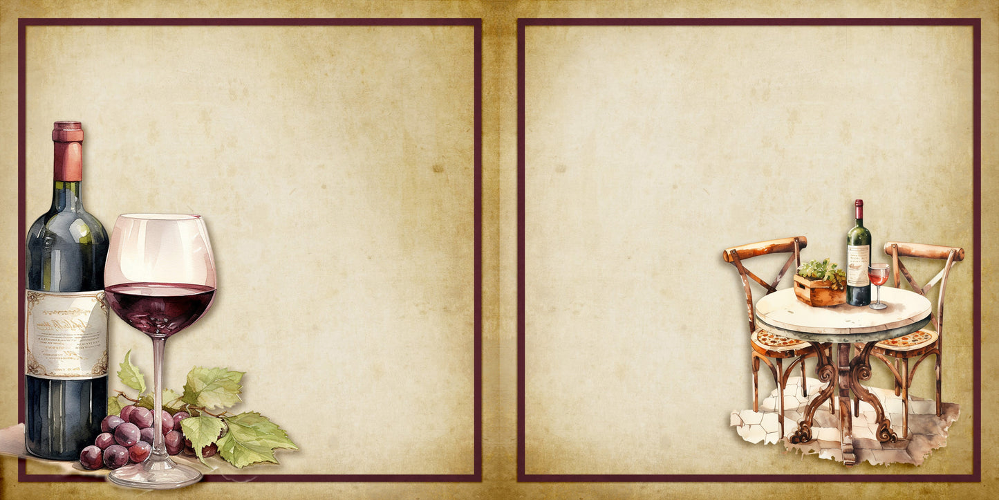 Ciao Roma EZ Background Pages -  Digital Bundle - 10 Digital Scrapbook Pages - INSTANT DOWNLOAD