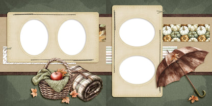 Autumn Blanket - EZ Digital Scrapbook Pages - INSTANT DOWNLOAD