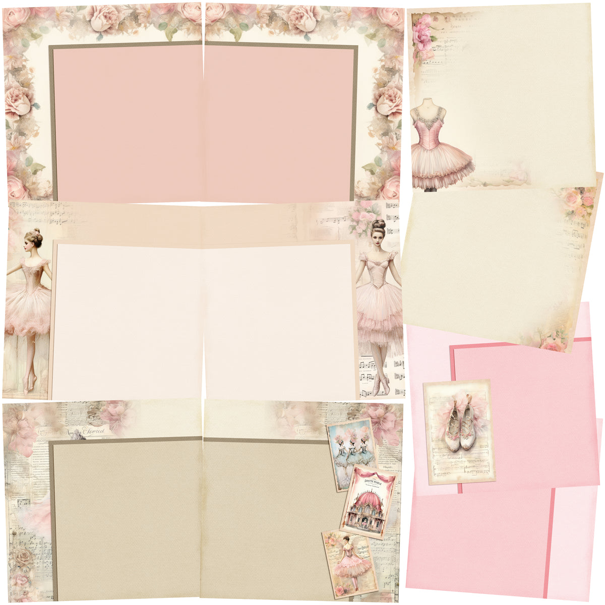 Ballet NPM - Set of 5 Double Page Layouts - 1912 – EZscrapbooks