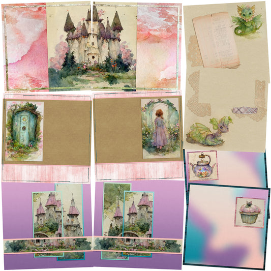 Fairy Kingdom NPM - Set of 5 Double Page Layouts - 1919