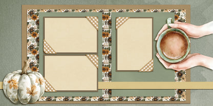 Autumn Gallery - Set of 5 Double Page Scrapbook Layouts - 25-1072
