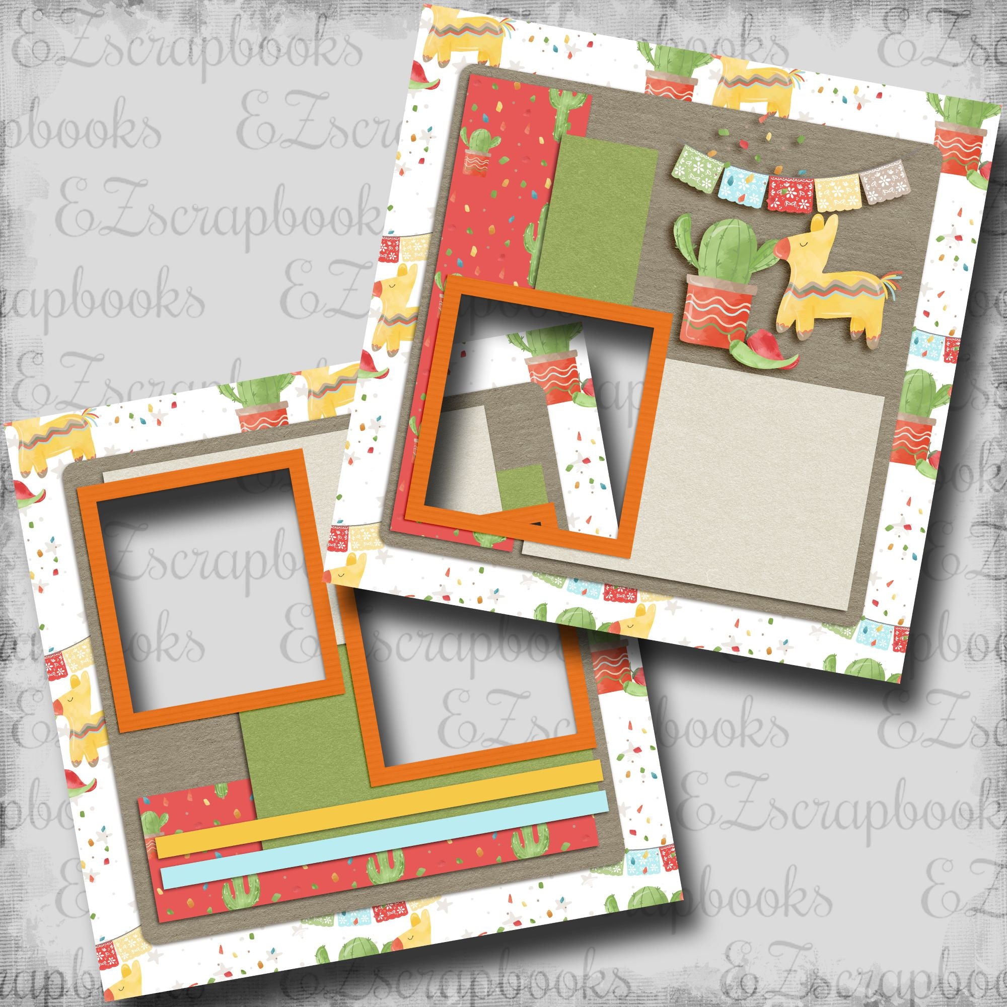 Fiesta - EZ Digital Scrapbook Pages - INSTANT DOWNLOAD – EZscrapbooks