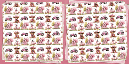 Pink Farm EZ Background Pages -  Digital Bundle - 10 Digital Scrapbook Pages - INSTANT DOWNLOAD