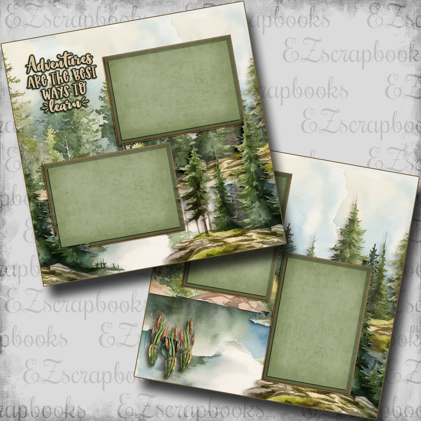 Adventures - Scrapbook Layout - 25-556