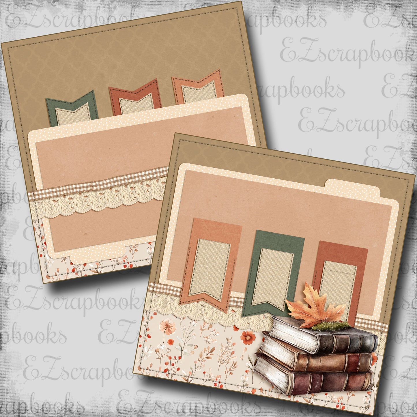 Spelling Autumn Books NPM - Scrapbook Layout - 25-737