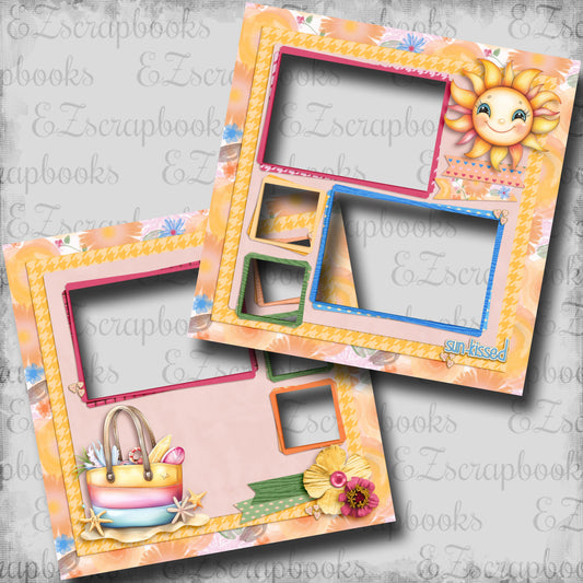 Summer Sun Kissed - EZ Digital Scrapbook Pages - INSTANT DOWNLOAD