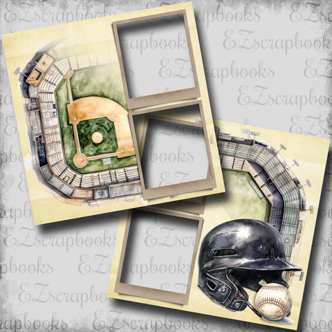 Baseball Field - Digital Scrapbook Pages - INSTANT DOWNLOAD