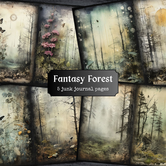 Fantasy Forest Dark Journal Pages - 23-7337