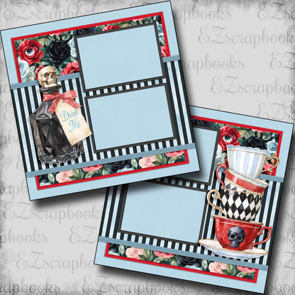 Haunted Alice Drink Me - Scrapbook Layout - 25-838