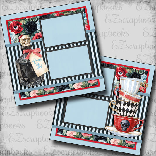 Haunted Alice Drink Me - Scrapbook Layout - 25-838