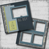 All Boy - EZ Digital Scrapbook Pages - INSTANT DOWNLOAD