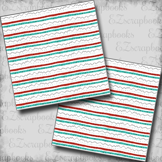 Christmas Wonderland Stripes - Scrapbook Papers - 24-892