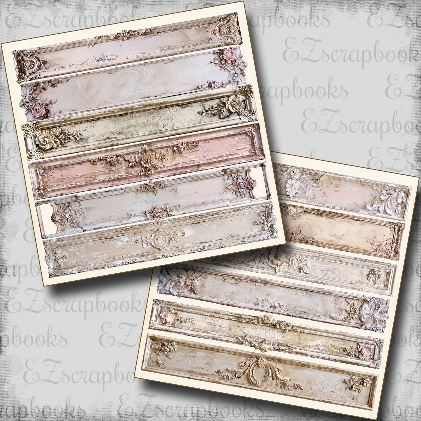 Blush Beige Shabby Borders - 24-790