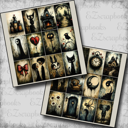 Cute & Spooky Cards - Halloween Clip Art Sheets CAS - 25-244