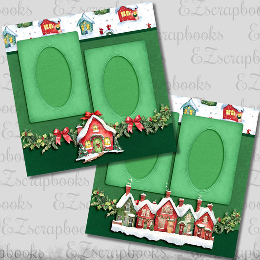 Whimsy Houses - Christmas Scrapbook Layout - 25-934