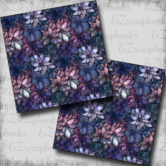 Dark Floral Mosaic Purple NPM - 6884