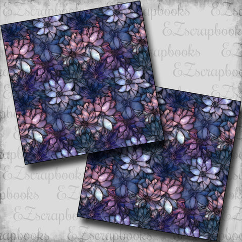 Dark Floral Mosaic Purple NPM - 6884