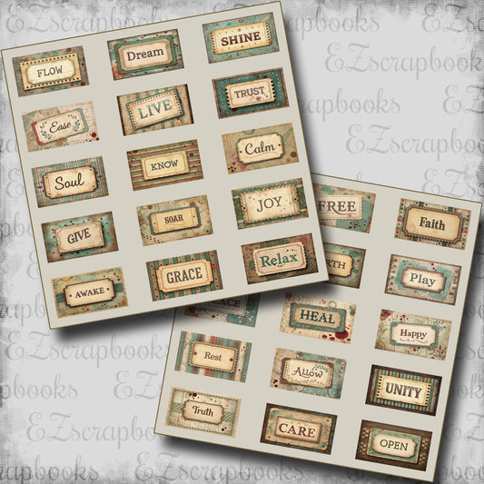 Grungy Inspirine Words Phrases - Clip Art Sheets CAS - 25-296