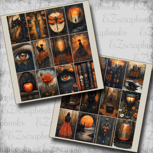 Mystical Orange Cards - Clip Art Sheets CAS - 25-258