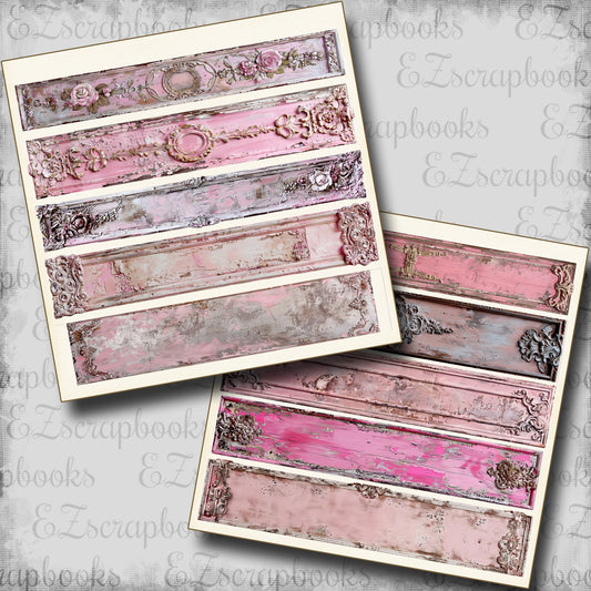 Pink Shabby Chic Borders - 24-789