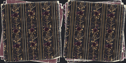 Baroque Halloween EZ Background Pages -  Digital Bundle - 10 Digital Scrapbook Pages - INSTANT DOWNLOAD