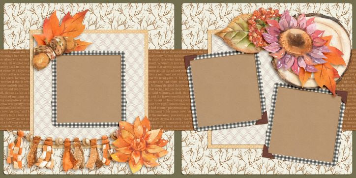 Cozy Autumn - Set of 5 Double Page Layouts - 1618