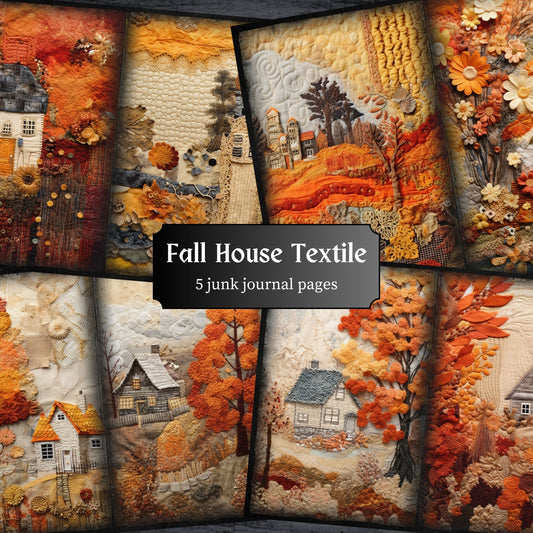 Fall House Textile Journal Pages - 23-7299